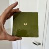 Limoen groen - Tegeltje met een groot hartje Tegeltje met een groot hartje