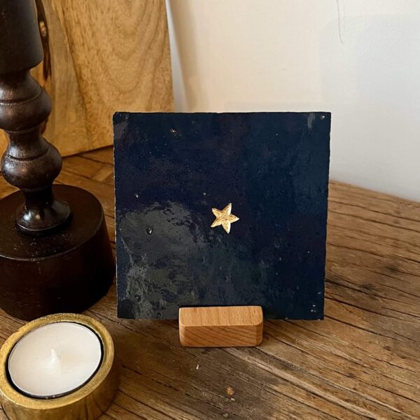 Marine blauw - Tegeltje met een ster Tegeltje met een ster