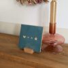 Oceaan blauw - Tegeltje met een groot hartje twee kleine hartjes en een ster Tegeltje met een groot hartje twee kleine hartjes en een ster