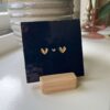 Marine blauw - Tegeltje met een groot hartje een klein hartje en een groot hartje Tegeltje met een groot hartje een klein hartje en een groot hartje