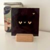 Espresso bruin - Tegeltje met een groot hartje een klein hartje een groot hartje en een hartje in de verte Tegeltje met een groot hartje een klein hartje een groot hartje en een hartje in de verte